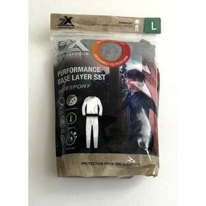 Zeroxposur Boy's Performance Base Layer Set Gray Shirt and Bottom Size Large New